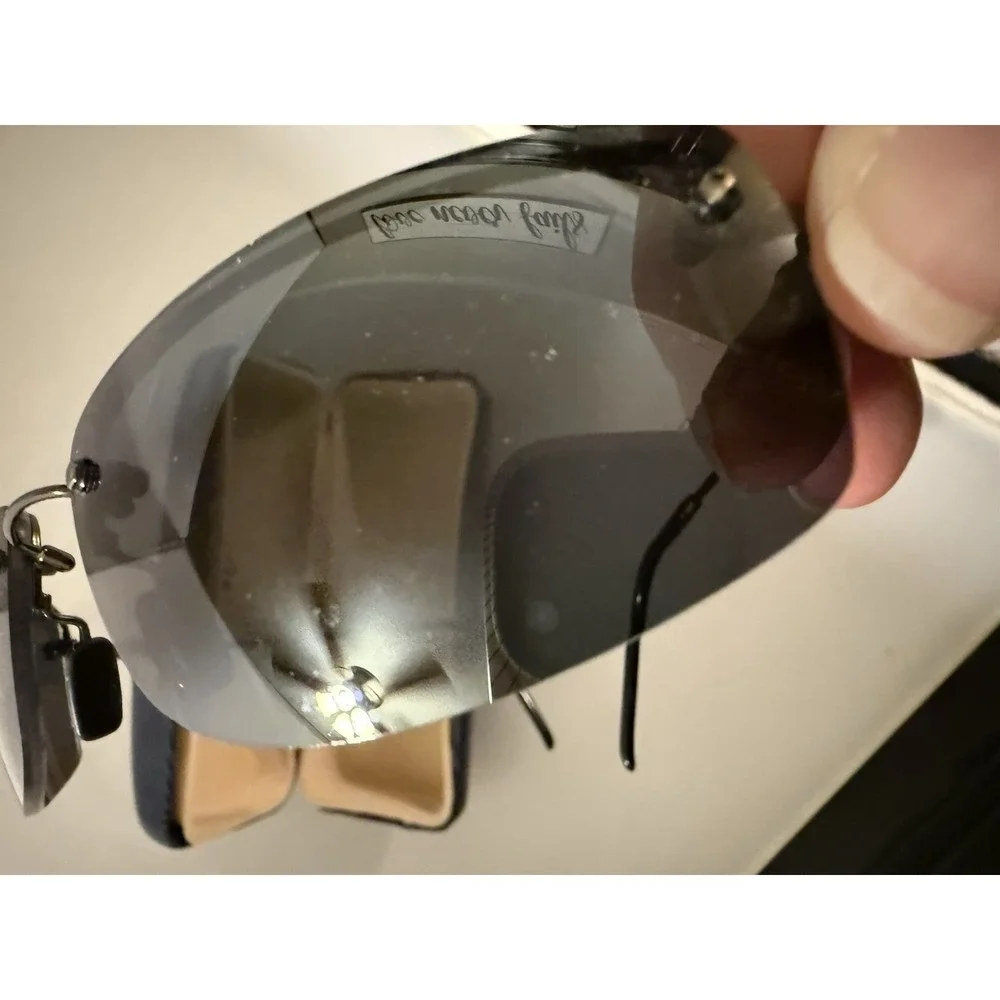 MAUI JIM Sunglasses MJ-352-02 Pali Black Flexon Polarized Half Rim Case Unisex